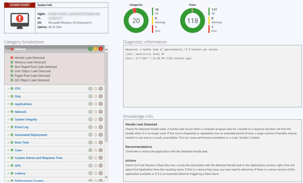 SysTrack SCOM Workplace Analytics Management Pack