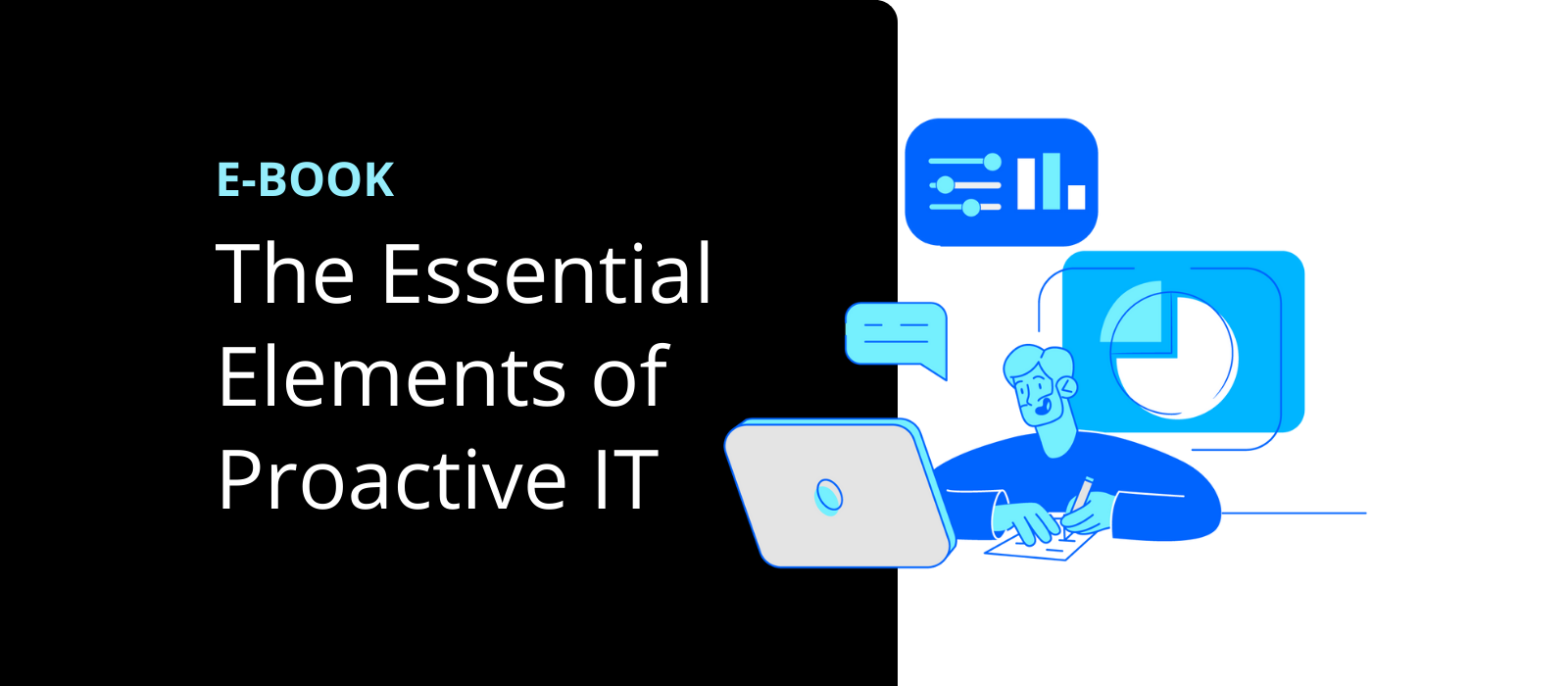 Graphic for the e-book, The Essential Elements of Proactive IT.