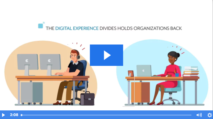 Video screenshot of Lakeside's video about closing the digital divide within organizations.