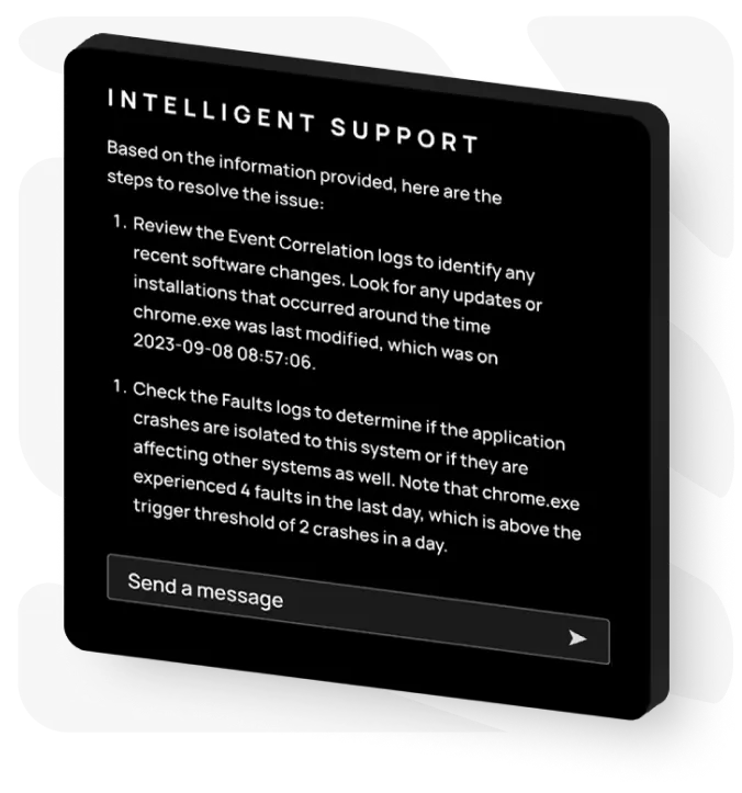 Intelligent support button to access more details